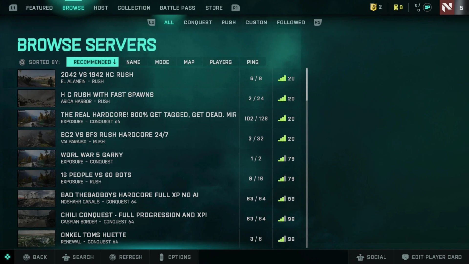 battlefield browser server