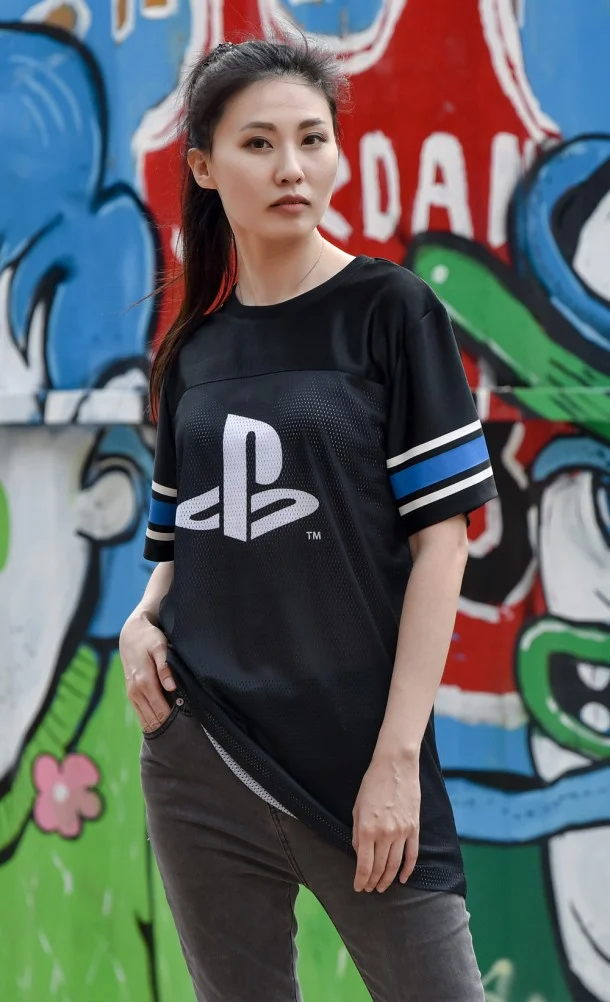 insert coin clothing playstation collection football jersey.original