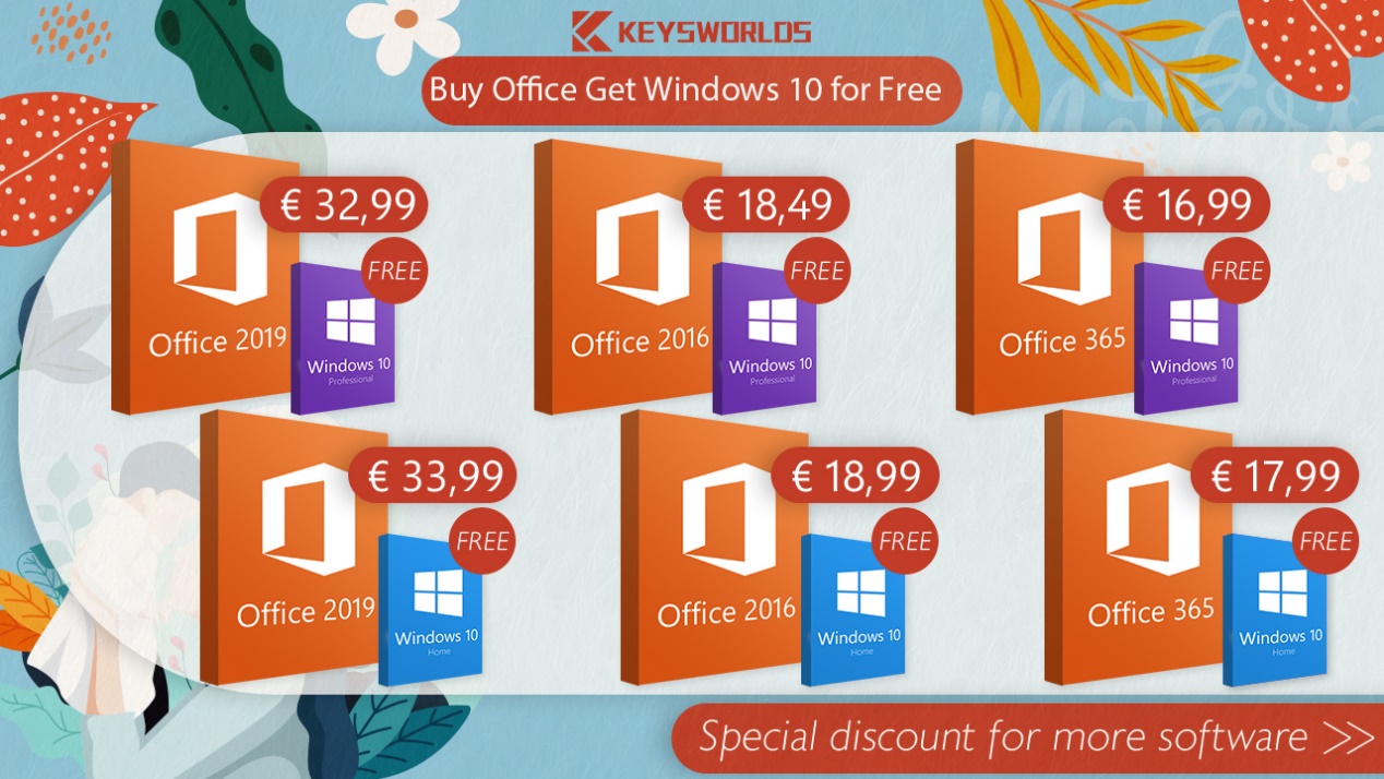 office 2 in price of 1 keysworlds