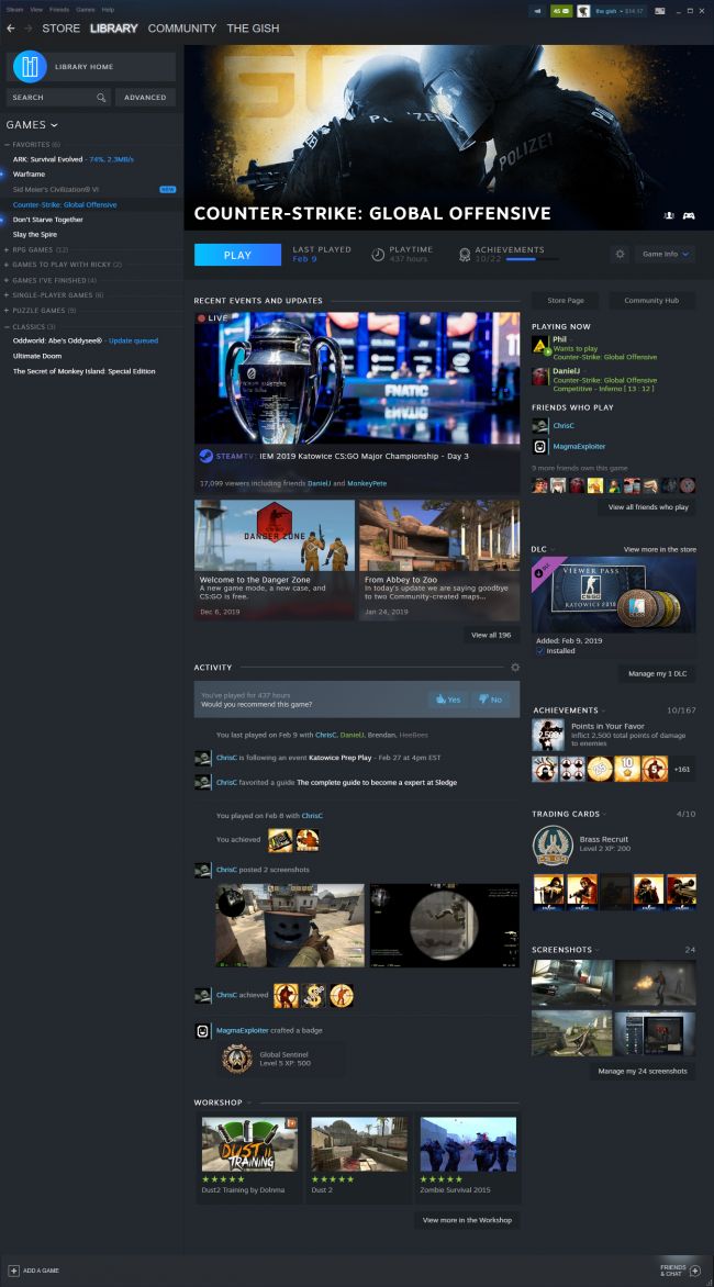 steam library updated