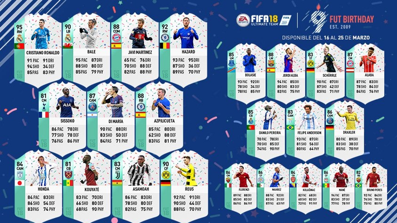 FIFA 18: FUT Birthday Cards