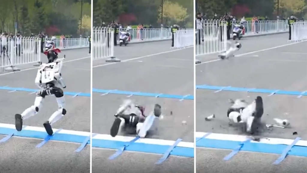Ανδροειδές ρομπότ έπεσε σε μαραθώνιο και ακρωτηριάστηκε
