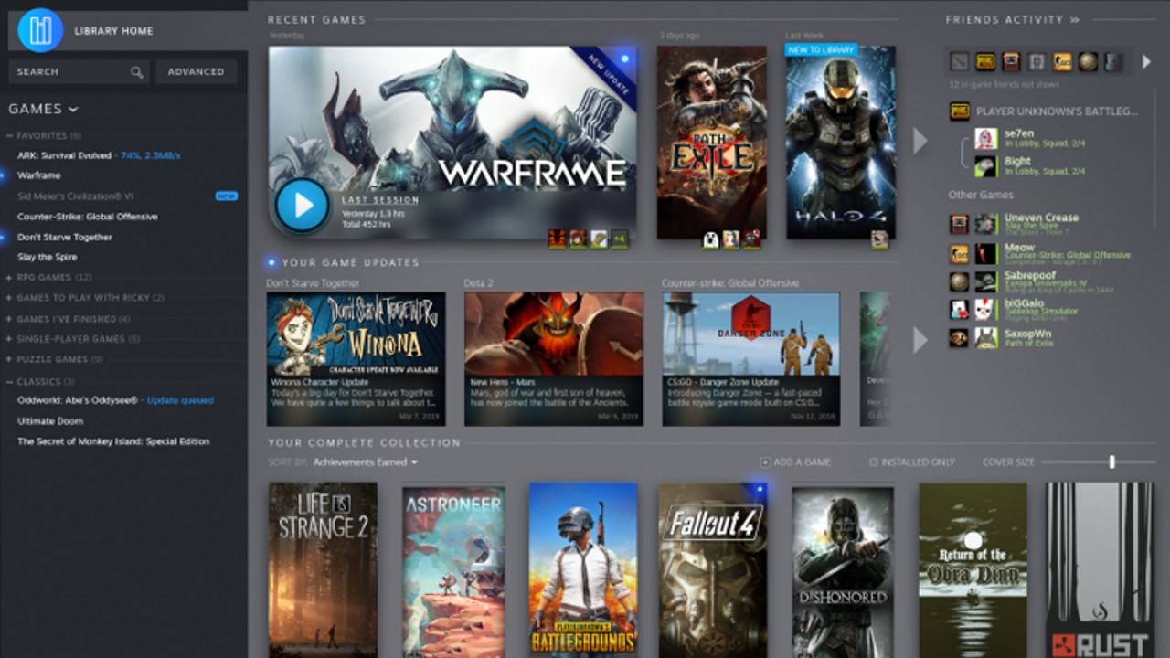 Αλλαγή στην δομή του Steam Library